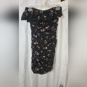 Cute floral tube dress pripe small